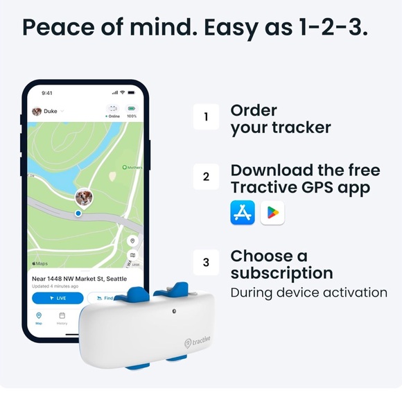 Tractive GPS Pet Tracker for Dogs, Waterproof, GPS Location and Smart Activity - Picture 8 of 8